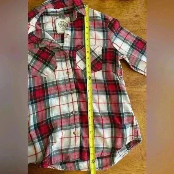 SO authentic American Heritage women’s plaid button up long sleeve shirt size M - Picture 13 of 14